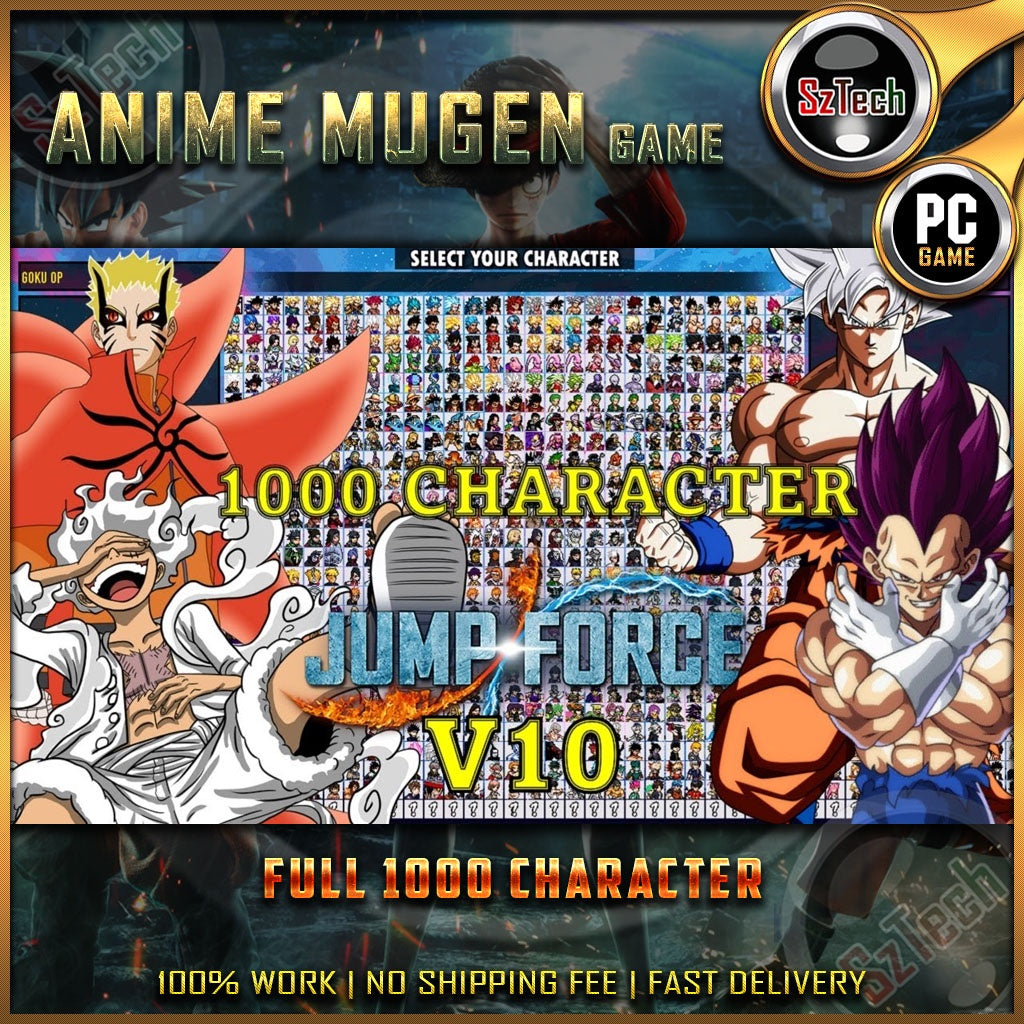 Jump Force Mugen V10 Full 1000 Characters (DirectX)PC GamesDigital DownloadGames MugenAnime War Game