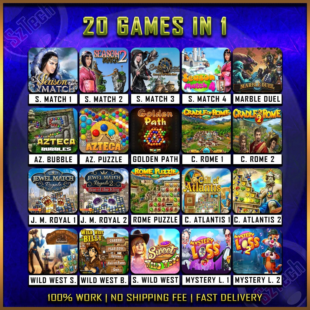 [PC/LAPTOP GAME]Season MatchCradle of RomeJewel MatchWild WestMystery LossPuzzleNostalgia GamesClassic Games