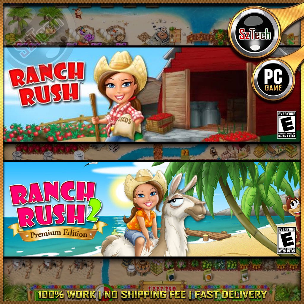 Ranch Rush 1 & 2 [PC GAME]  [ DIGITAL DOWNLOAD] Classic GamesTime ManagementNostalgia Game