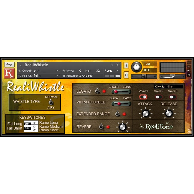 RealiWhistle  Realitone (Win/Mac) *Kontakt Library*