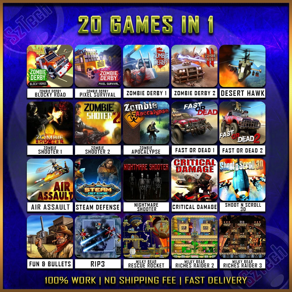 [PC/LAPTOP GAME]Zombie DerbyZombie ShooterFast or DeadDesert HawkMilky BearNostalgia GamesClassic Games