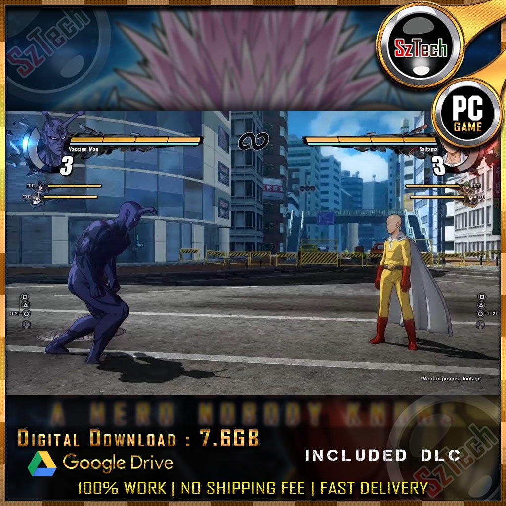 [ PC GAME ]One Punch Man: A Hero Nobody Knowsv1.3Included DLCGarou Watchdog Man Lightning Max SuiryuAnime Game
