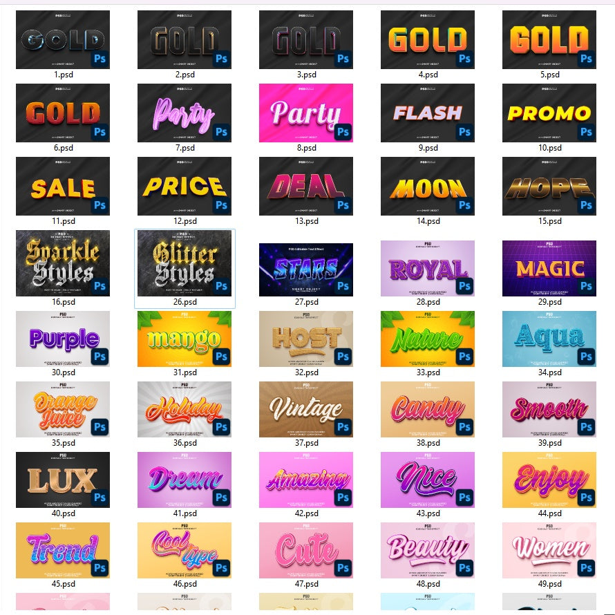 ID820 - 500 3d Text Effects Templates