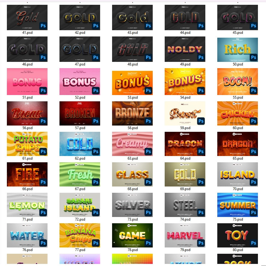 ID820 - 500 3d Text Effects Templates