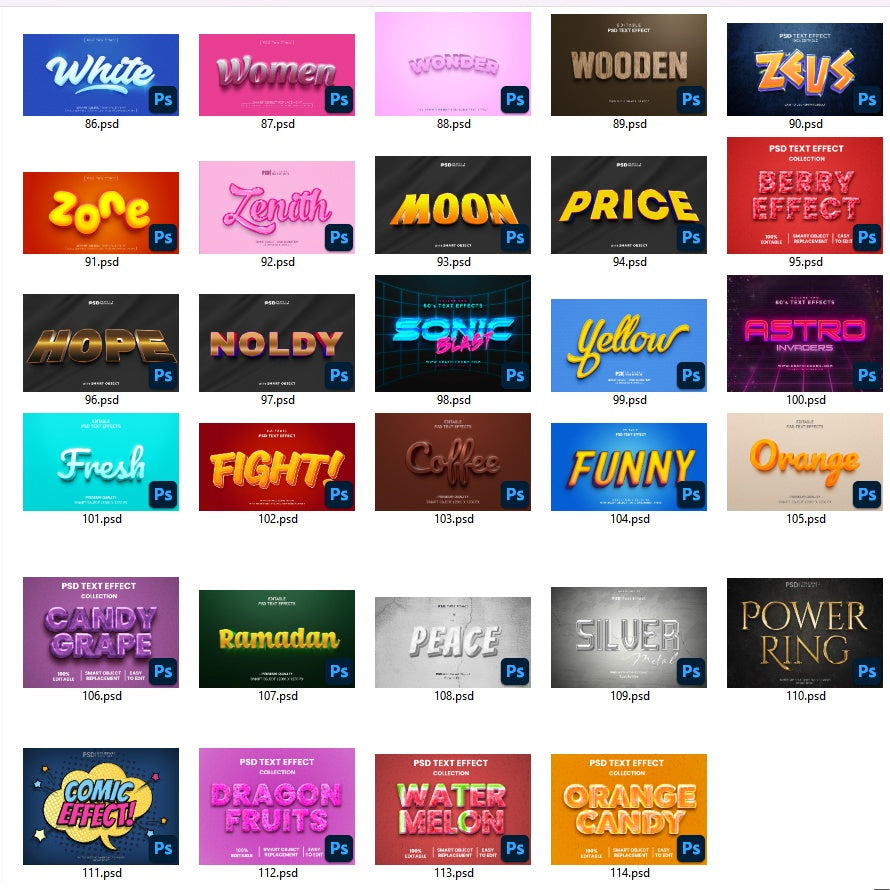 ID820 - 500 3d Text Effects Templates