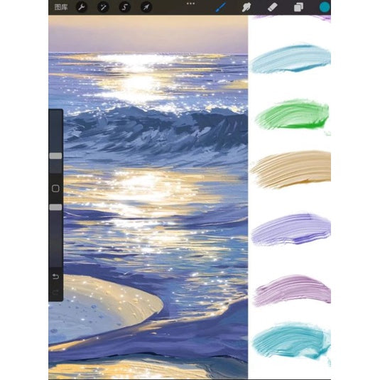 Procreate& PHOTOSHOP【A010】oil paint 逼真 油画棒笔刷 - Procreate Brushes