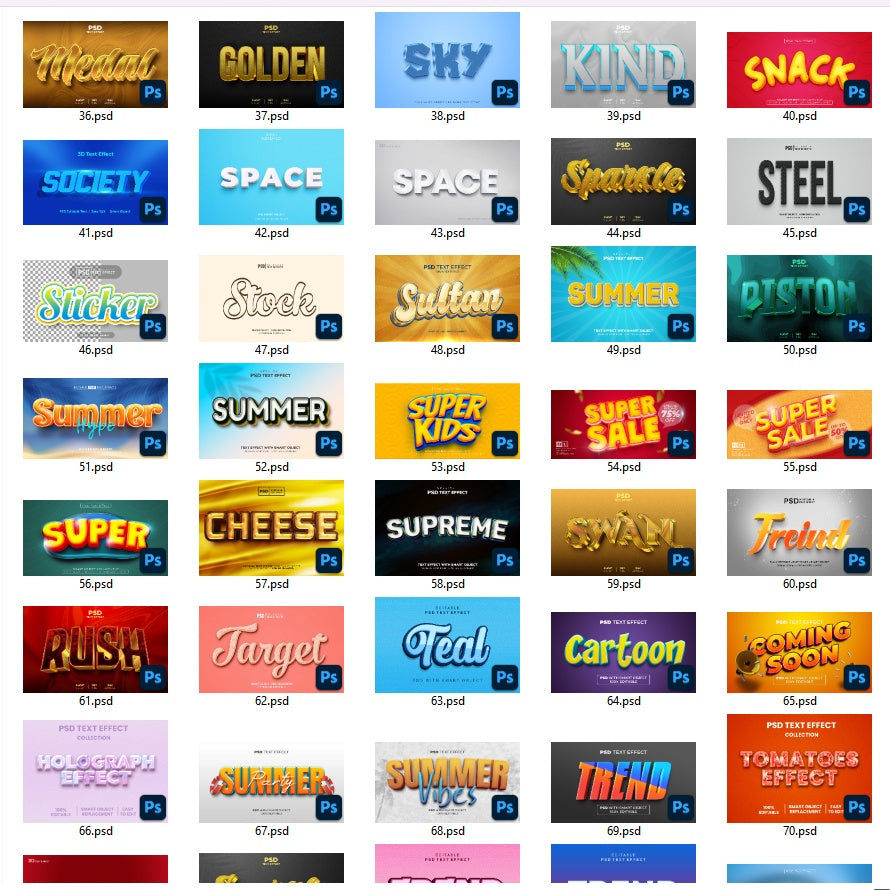 ID820 - 500 3d Text Effects Templates