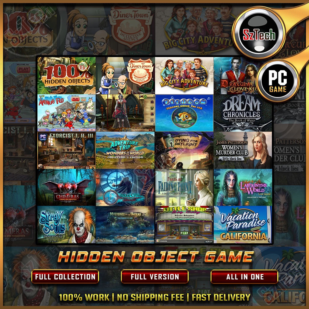 Hidden Object Collections [PC GAME]  [ DIGITAL DOWNLOAD] Nostalgia GamesClassic GamesGame Cari Barang Tersembunyi
