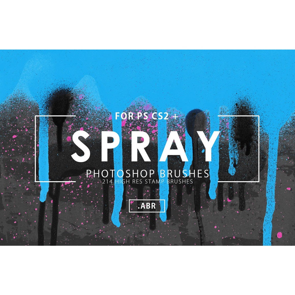 ID108 - 214 Spray Photoshop Stamp Brushes