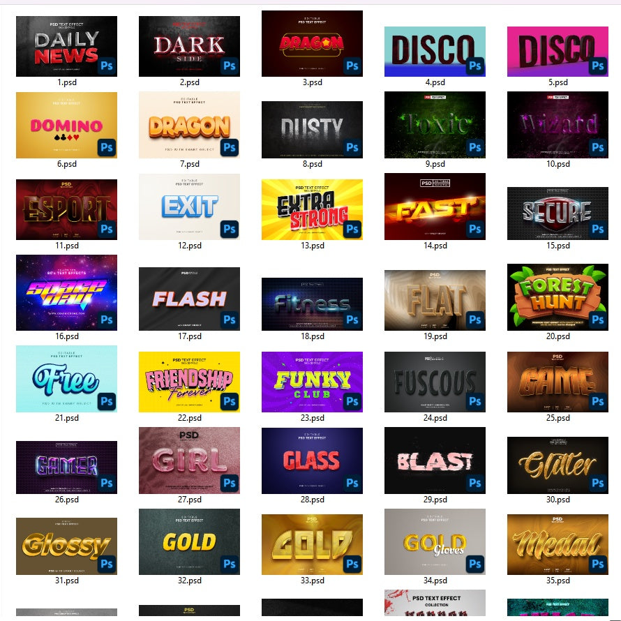 ID820 - 500 3d Text Effects Templates