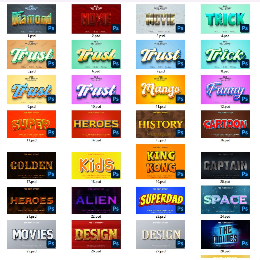 ID820 - 500 3d Text Effects Templates