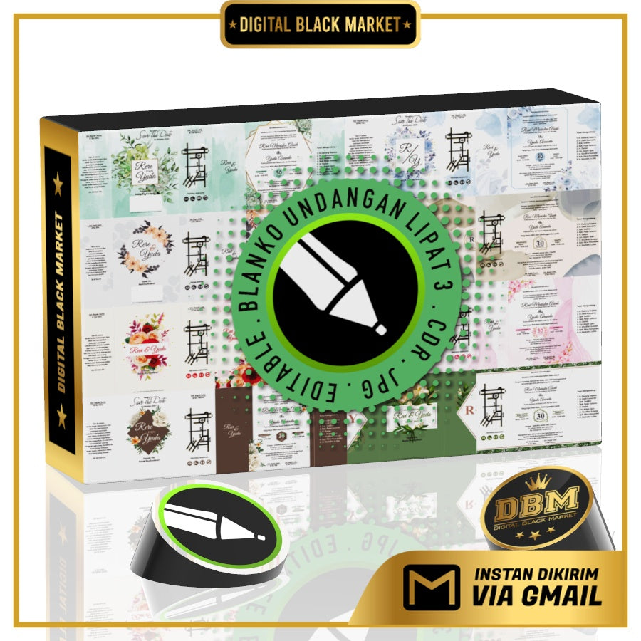 ID7001 - 10 Desain Undangan Lipat 3 CorelDraw V15