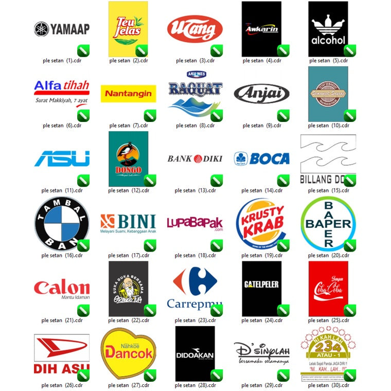 ID53001 - 110 Desain Plesetan Logo CorelDraw V24