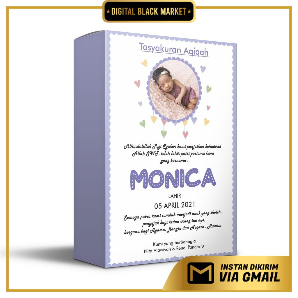 ID183001 - 50 Desain Undangan Aqiqah CorelDraw V24