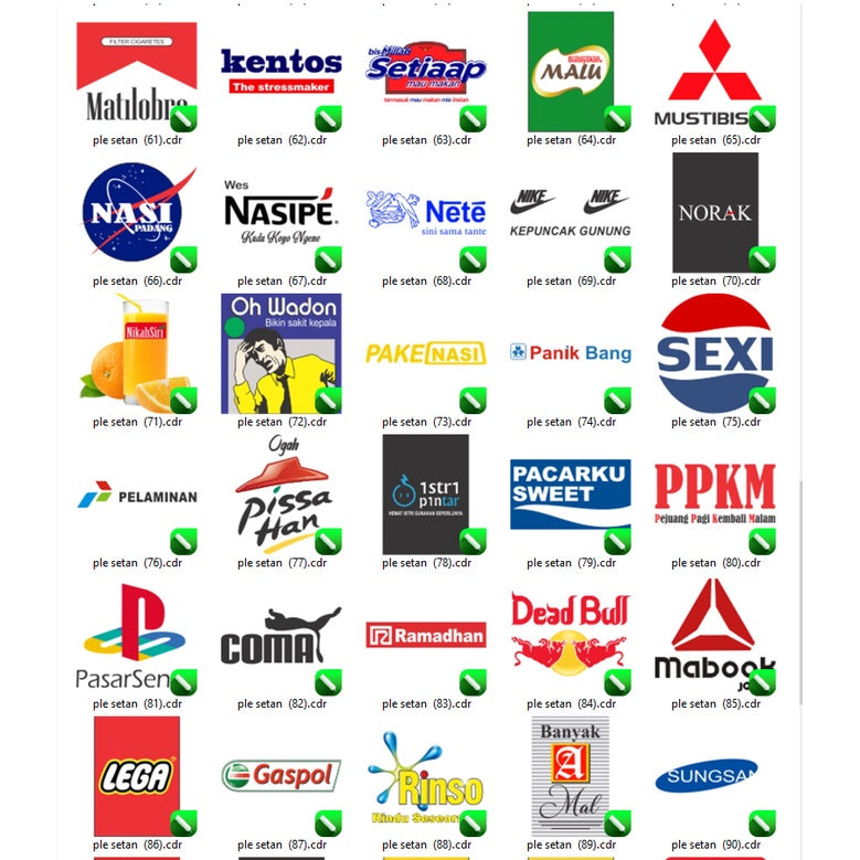 ID53001 - 110 Desain Plesetan Logo CorelDraw V24