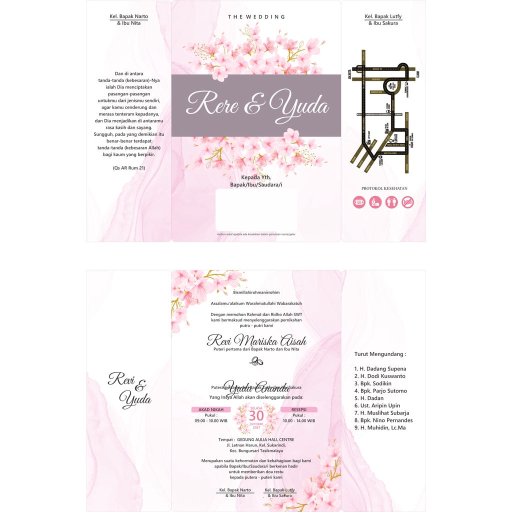 ID7001 - 10 Desain Undangan Lipat 3 CorelDraw V15