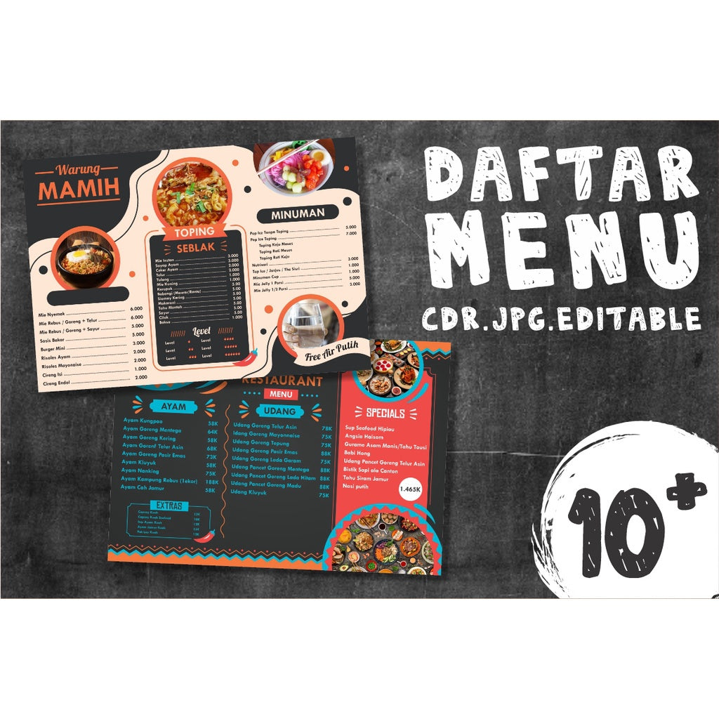 ID62001 - 15 Desain Buku Menu CorelDraw