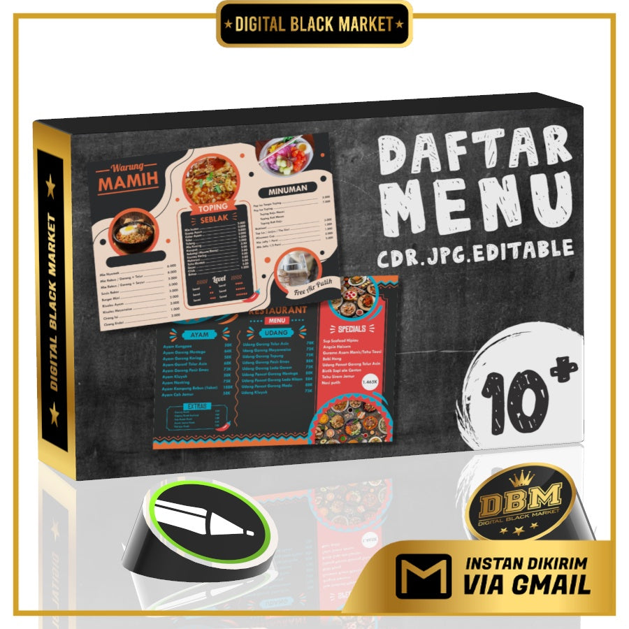 ID62001 - 15 Desain Buku Menu CorelDraw