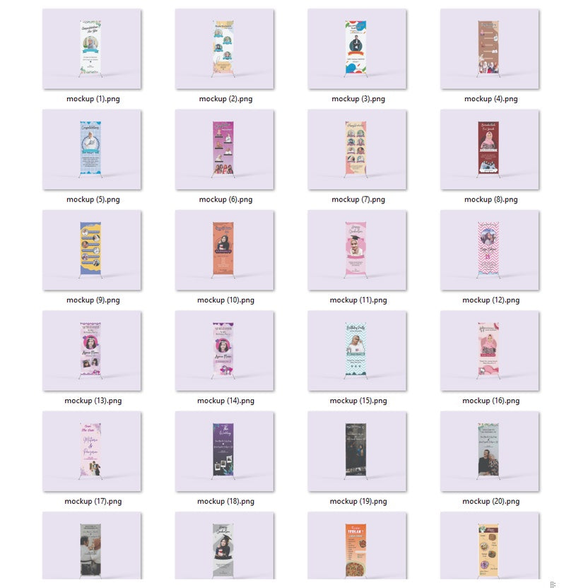 ID201001 - 60 Desain X-Banner Exlusive CorelDraw V24