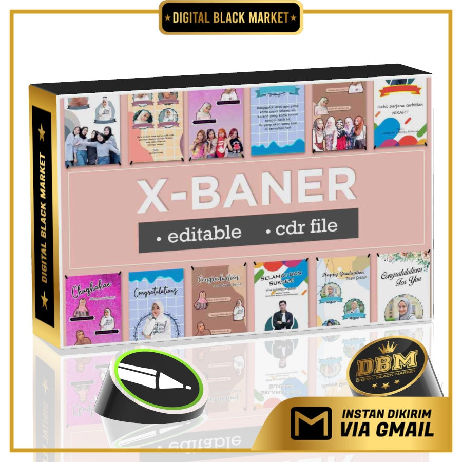 ID201001 - 60 Desain X-Banner Exlusive CorelDraw V24