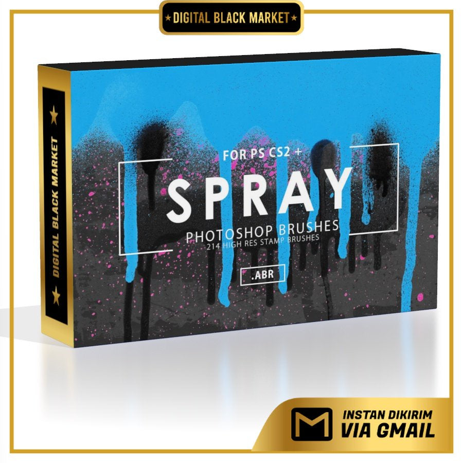 ID108 - 214 Spray Photoshop Stamp Brushes