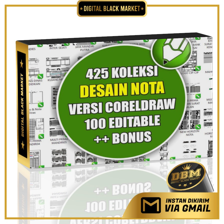 ID16004 - 425 Nota Faktur Kwitansi | Koleksi Template CorelDRAW Eksklusif untuk Membuat Dokumen Profesional dan Kreatif