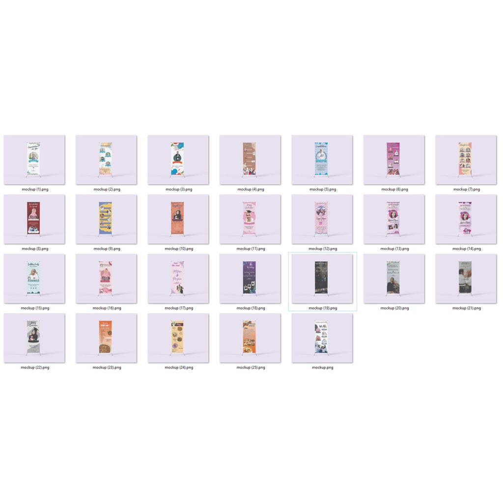 ID201001 - 60 Desain X-Banner Exlusive CorelDraw V24