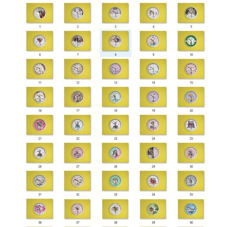 ID177001 - 50 Desain Jam Dinding Custom CorelDraw V24