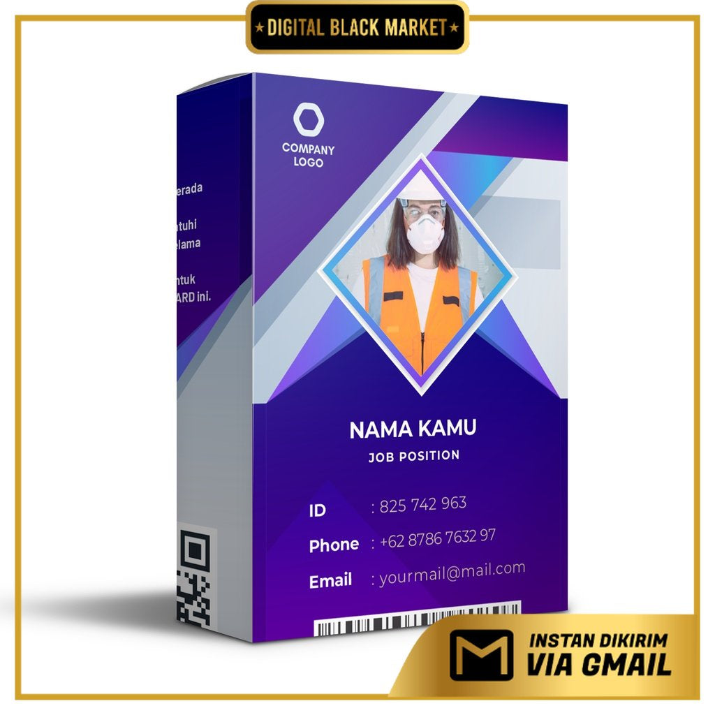 ID89001 - 20 Desain Id Card Karyawan Exclusive CorelDraw V24