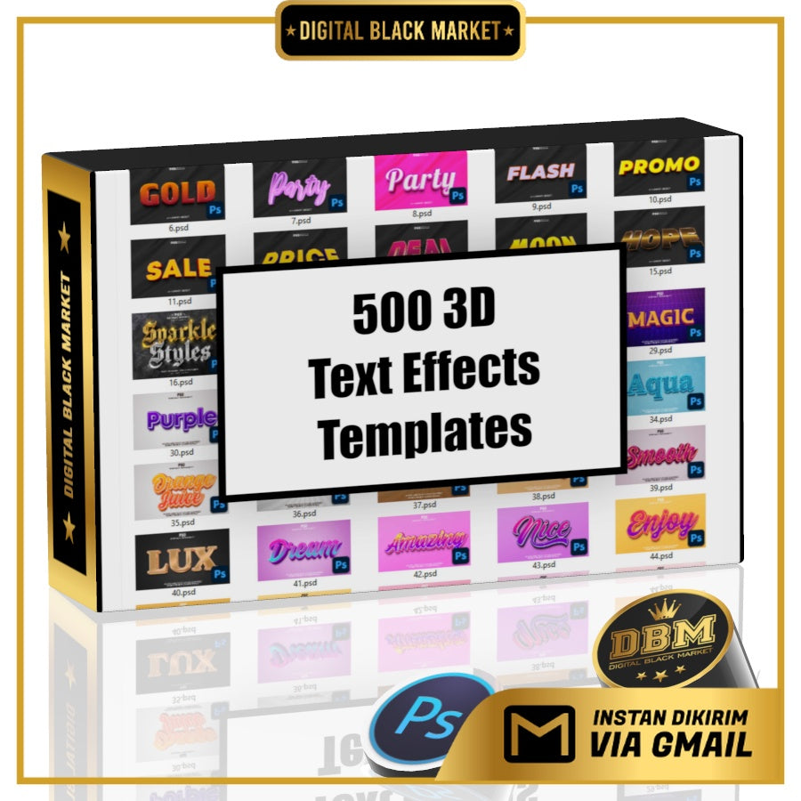 ID820 - 500 3d Text Effects Templates
