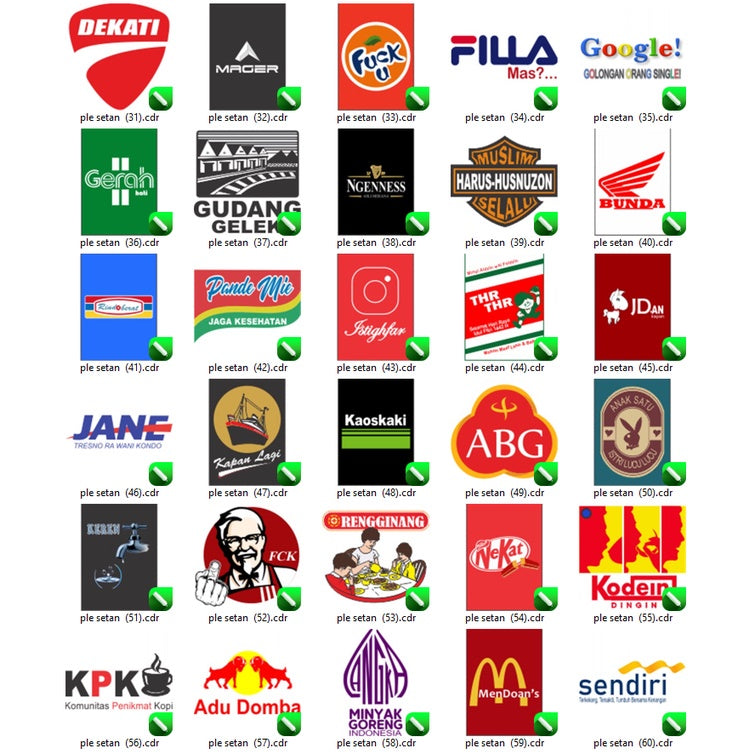 ID53001 - 110 Desain Plesetan Logo CorelDraw V24