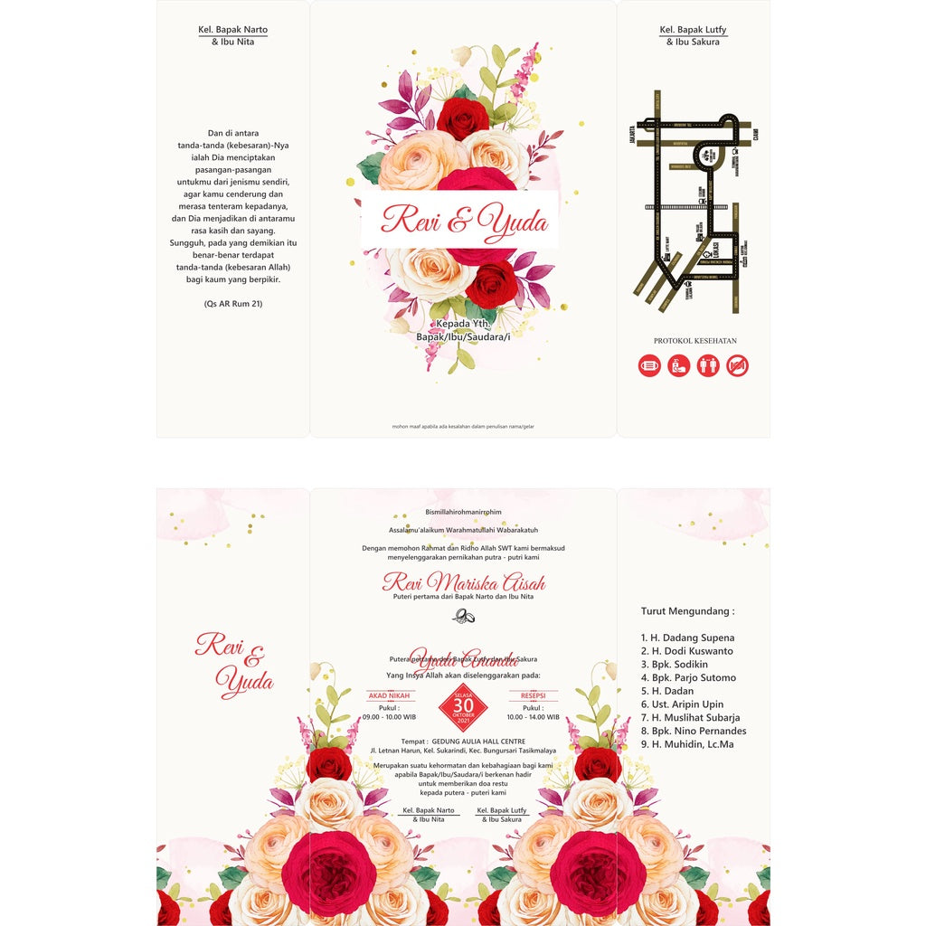 ID7001 - 10 Desain Undangan Lipat 3 CorelDraw V15