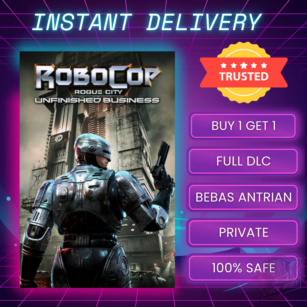 [BONUS 1 GAME] RoboCop: Rogue City - Unfinished Business PC Original / Main Akun Sendiri / Bebas Antri