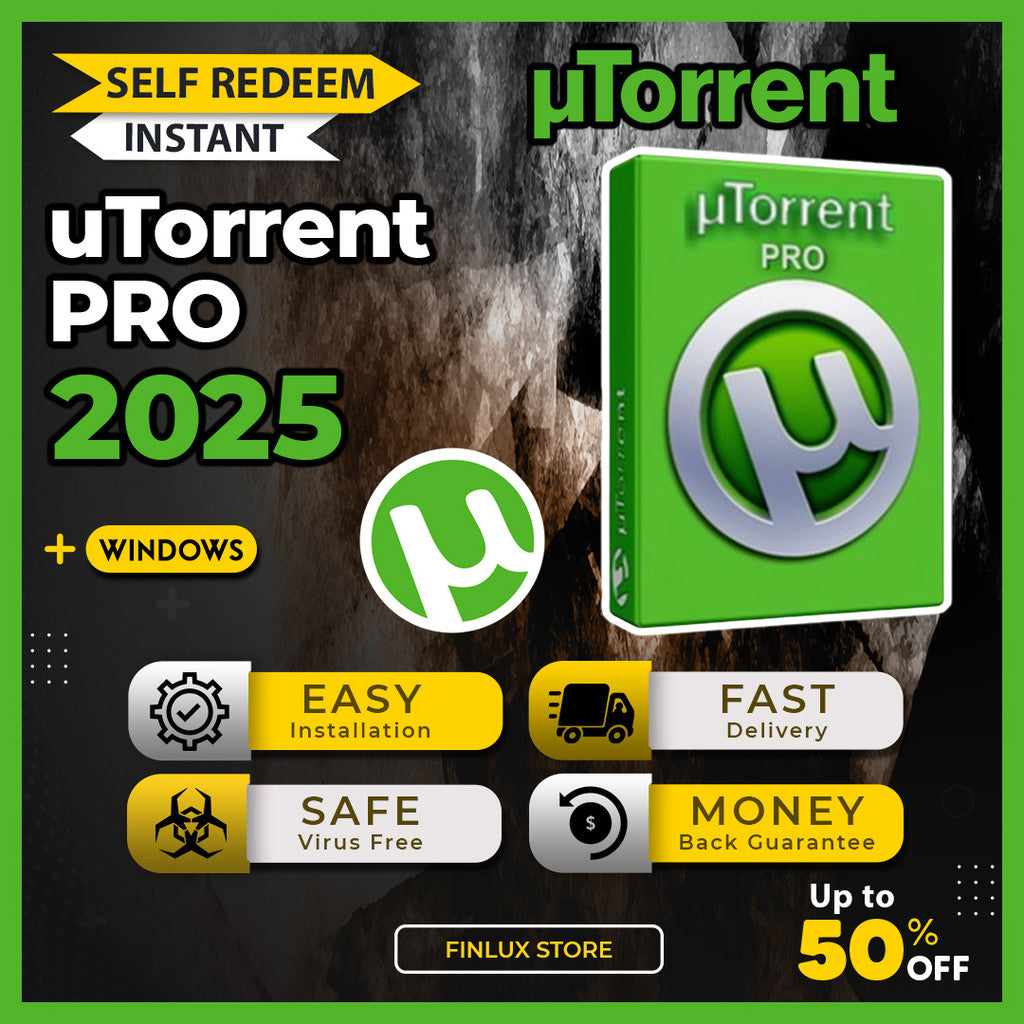 [SELF REDEEM] uTorrent Pro v3.6 Latest 2025 Lifetime For Windows | u Torrent
