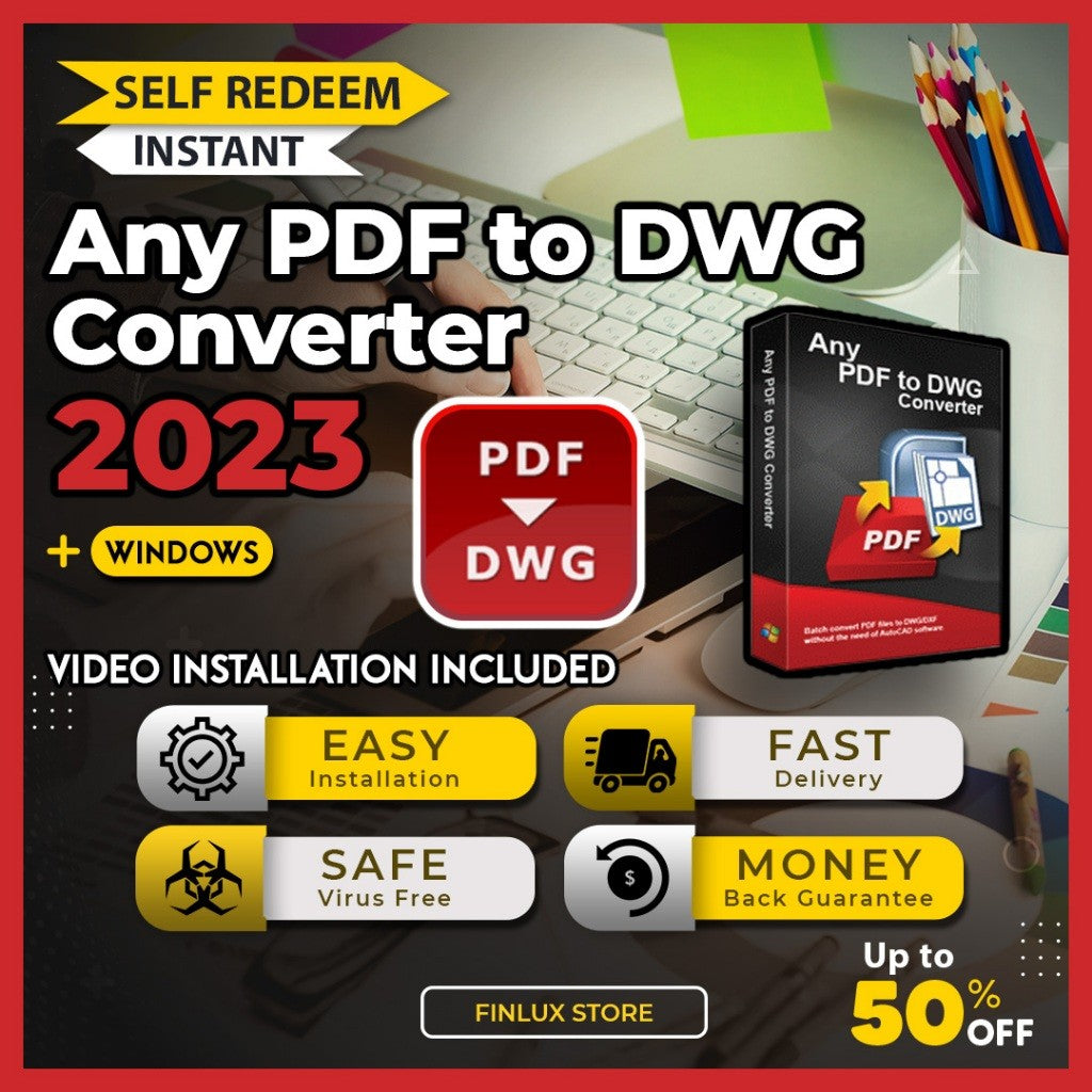 [SELF REDEEM] Any PDF to DWG Converter 2023 Latest Lifetime For Windows