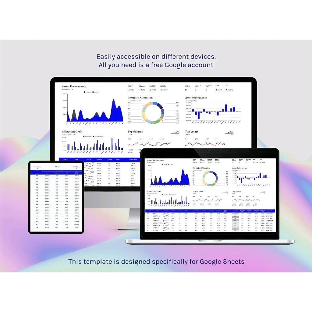 (ADL - 119) Portfolio Saham & Stock Tracker | Template Investasi Aset Google Sheets Excel Dashboard