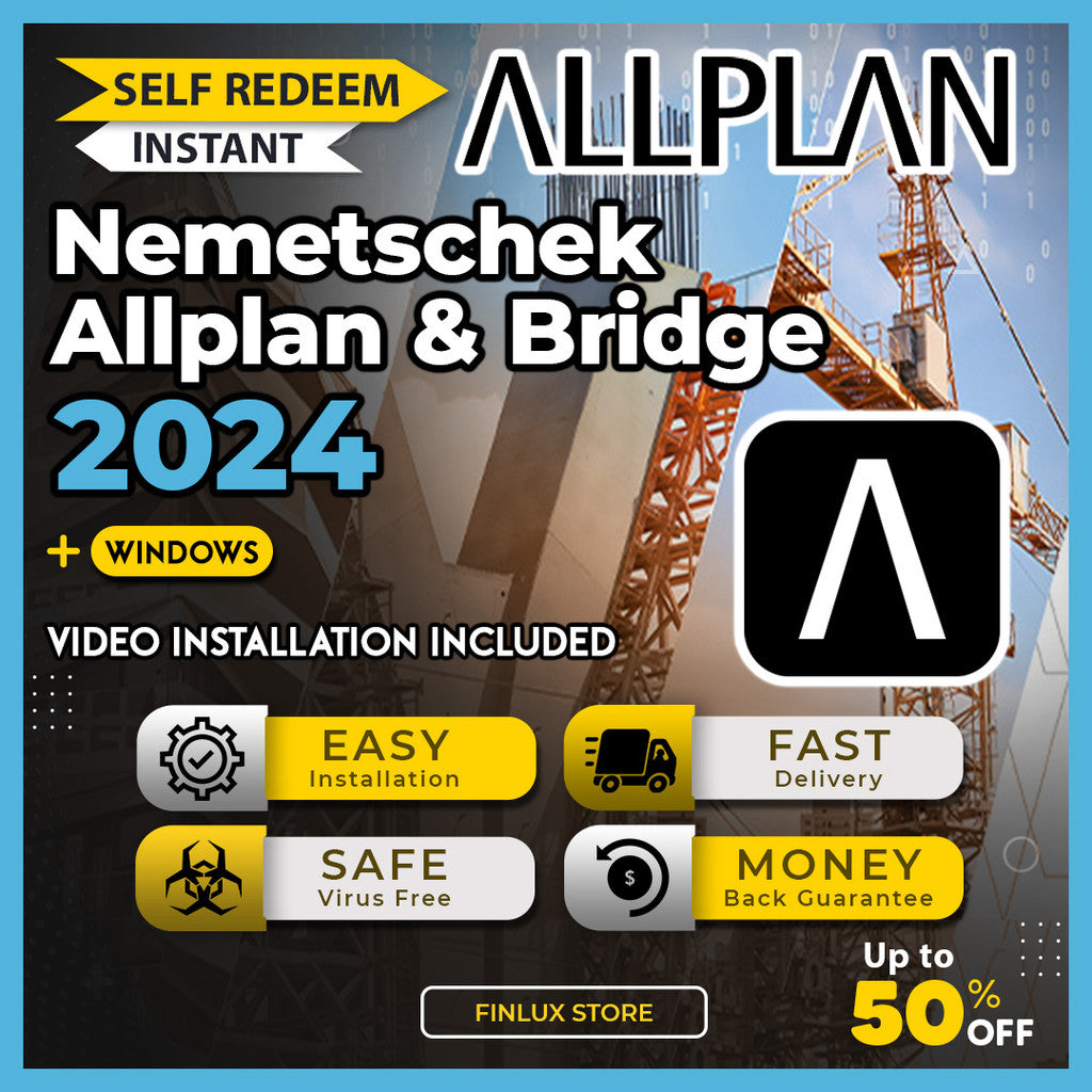 [SELF REDEEM] Nemetschek Allplan 2024 | Allplan Bridge Latest Lifetime For Windows (64-Bit)