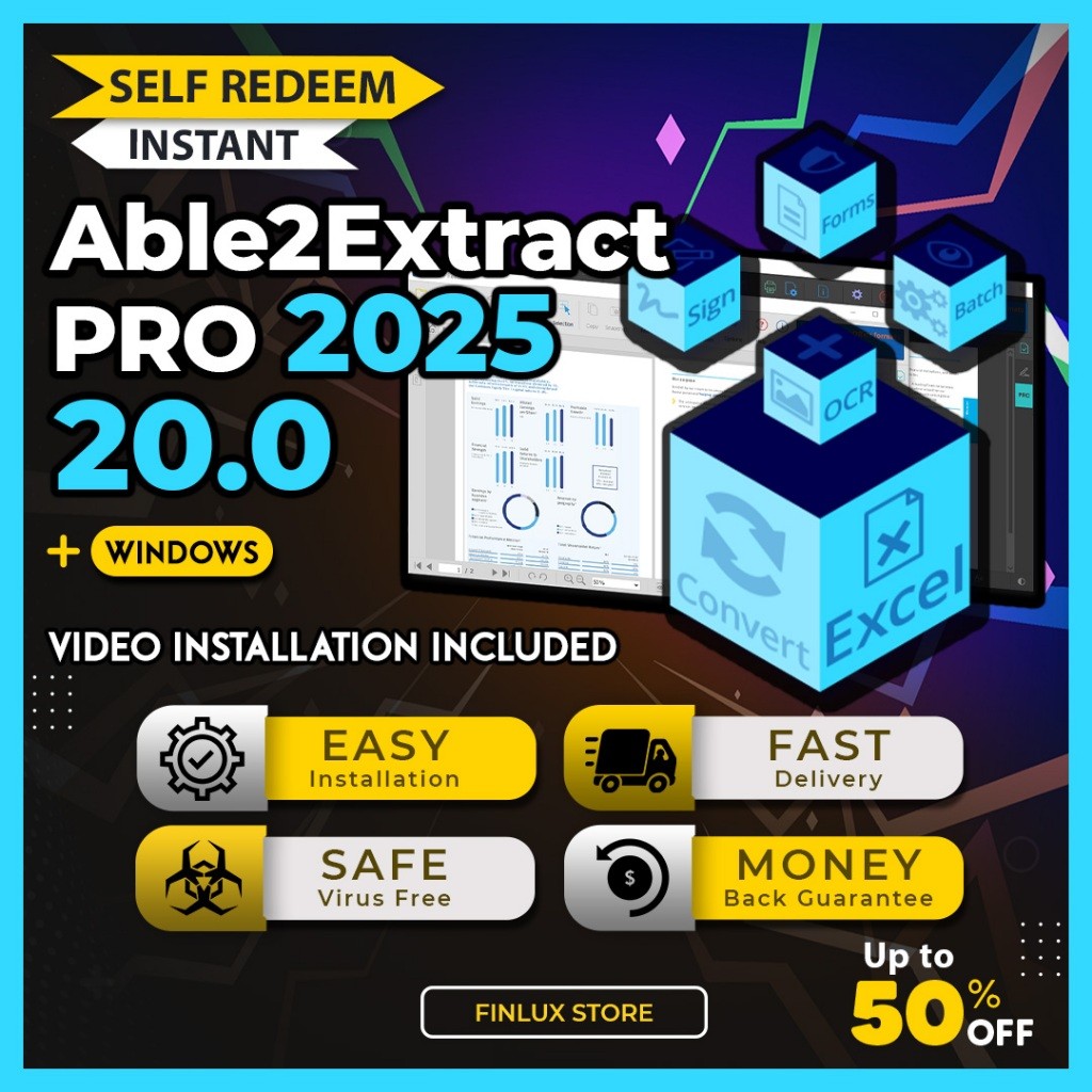 [SELF REDEEM] Able2Extract Professional v20.0 Latest 2025 Lifetime For Windows | PDF Converter and Editor