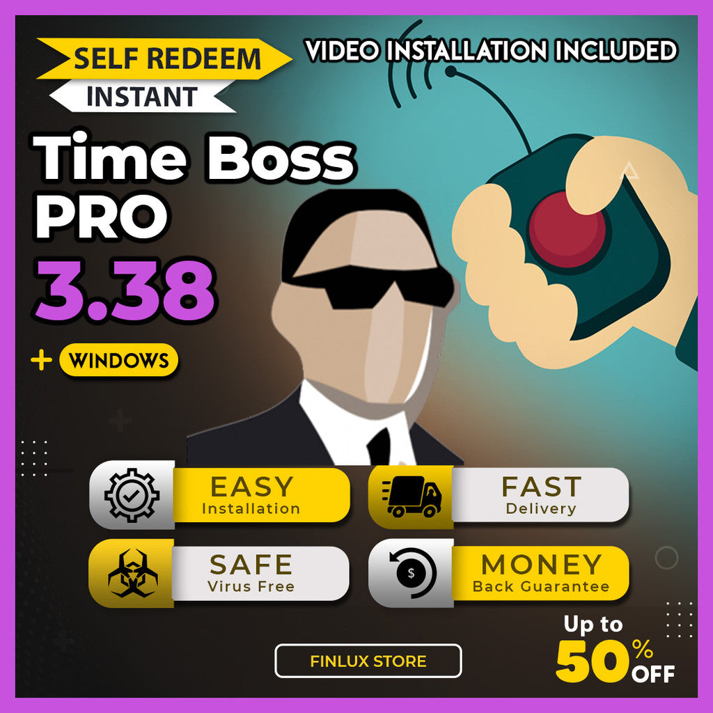 [SELF REDEEM] Time Boss Pro v3.38 Latest 2025 Lifetime For Windows | Universal Time Management Tool