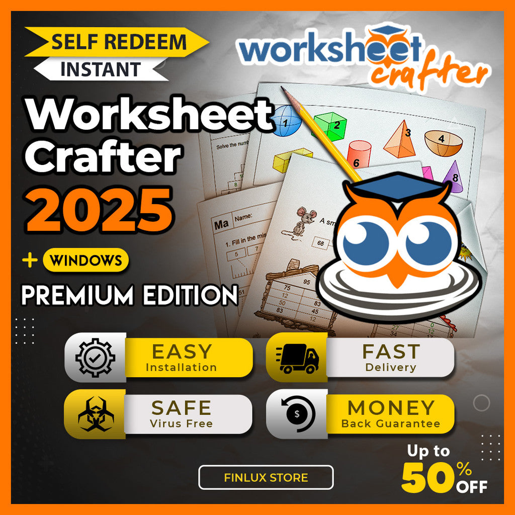 [SELF REDEEM] Worksheet Crafter Premium Edition 2025 Latest Lifetime For Windows - Worksheet Builder!