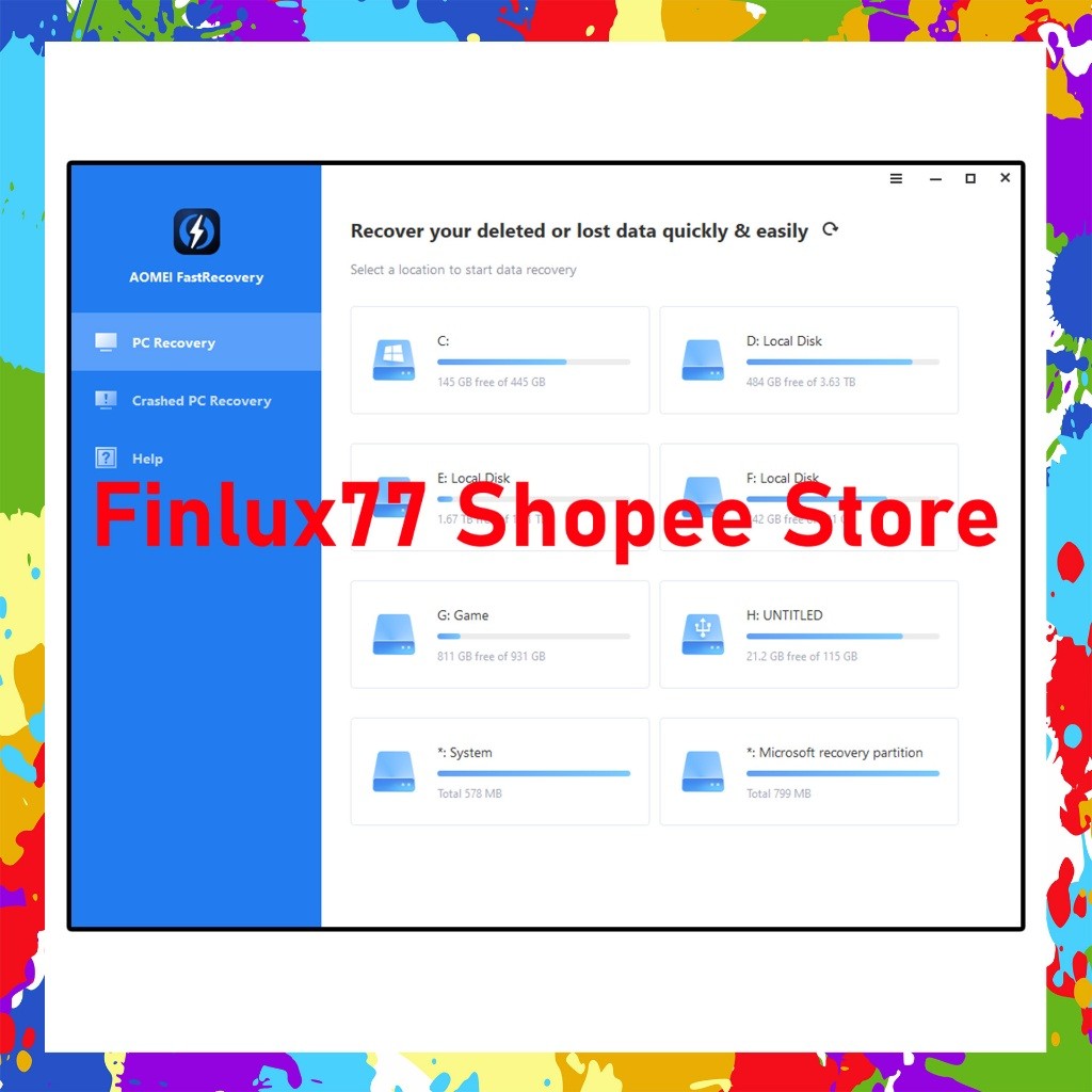 [SELF REDEEM] AOMEI FastRecovery v3.0 Latest 2024 Lifetime For Windows