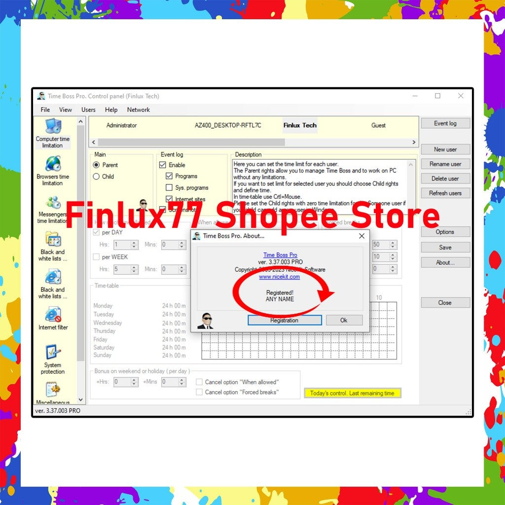 [SELF REDEEM] Time Boss Pro v3.38 Latest 2025 Lifetime For Windows | Universal Time Management Tool