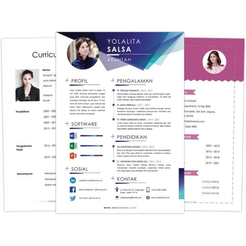 (ADL - 37) 500+ Template CV Resume Curiculum Vitae Lamaran Kerja Word PPT PSD Ats Mudah di Edit Menarik Keren Premium Siap Pakai