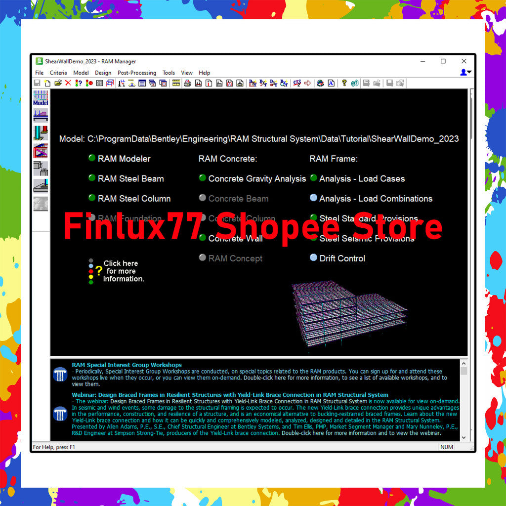 [SELF REDEEM] Bentley RAM Structural System v25.00 Latest 2025 Lifetime For Windows (64-Bit) | iTwin Analytical