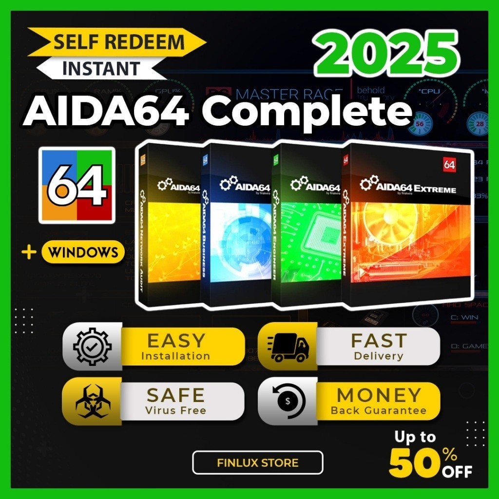 [SELF REDEEM] AIDA64 Extreme / Business / Engineer / Network Audit v8.00.8000 Lifetime For Windows