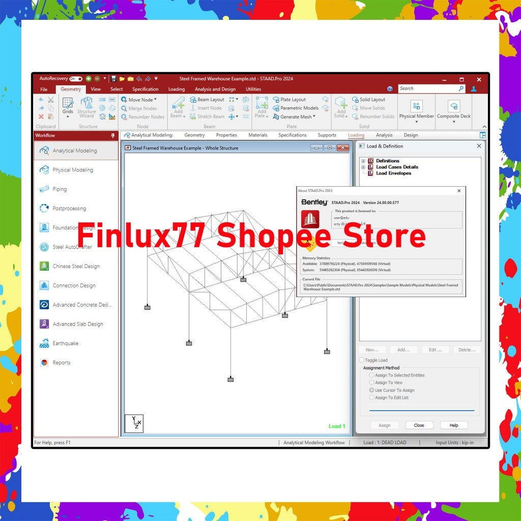 [SELF REDEEM] Bentley STAAD Pro 2025 / V8i SS6 / CONNECT Edition Lifetime Full Version For Windows