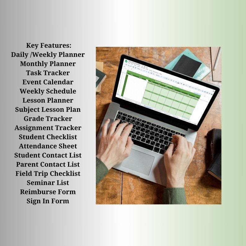 Teacher Planner Google Sheets 2024/2025 | Digital Lesson Plan Template & Guru Planner Spreadsheet