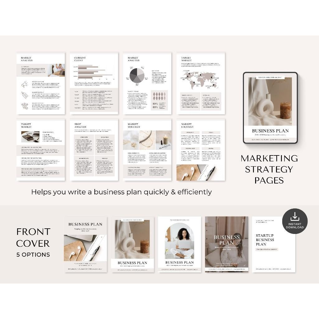 Business Plan Template | Perencana Bisnis UMKM Startup | Side Hustle Planner Excel/Canva