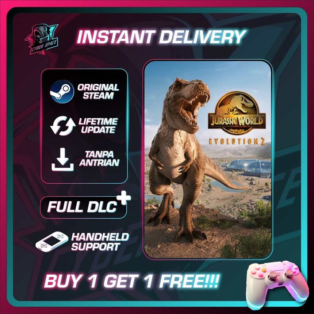 [BONUS 1 GAME] Jurassic World Evolution 2 PC Original / Main Akun Sendiri / Bebas Antri