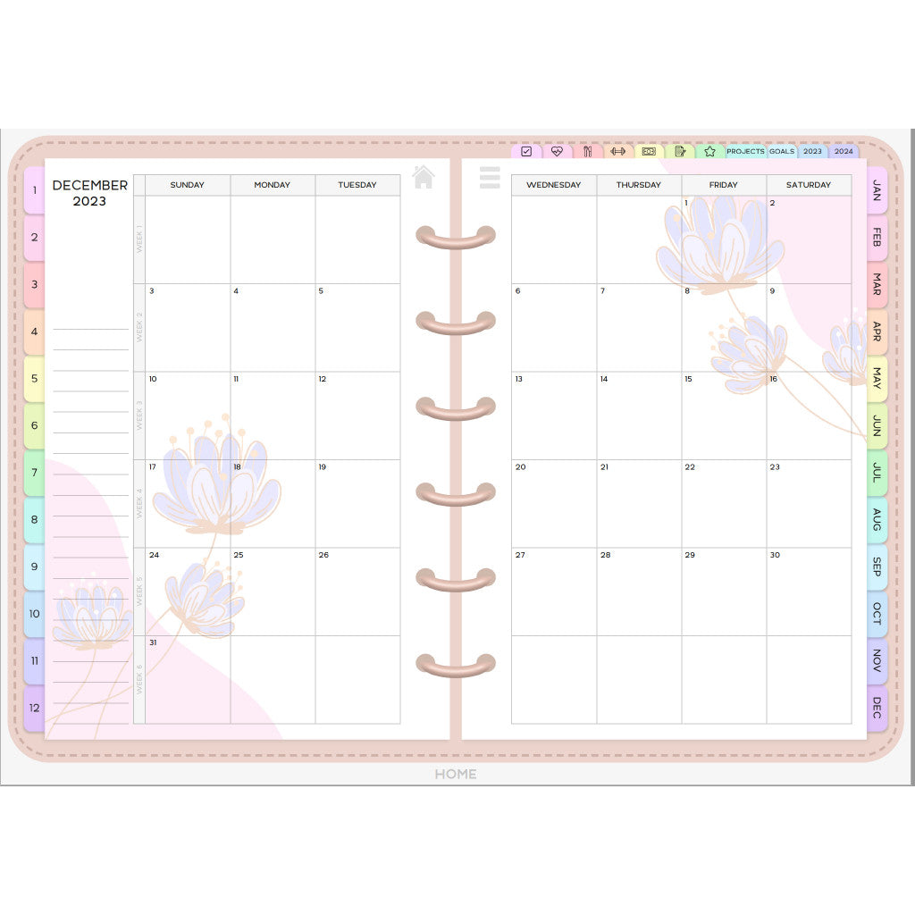 Digital Planner 2024 - 2025 - Undated Link ke Google & Apple Calendar